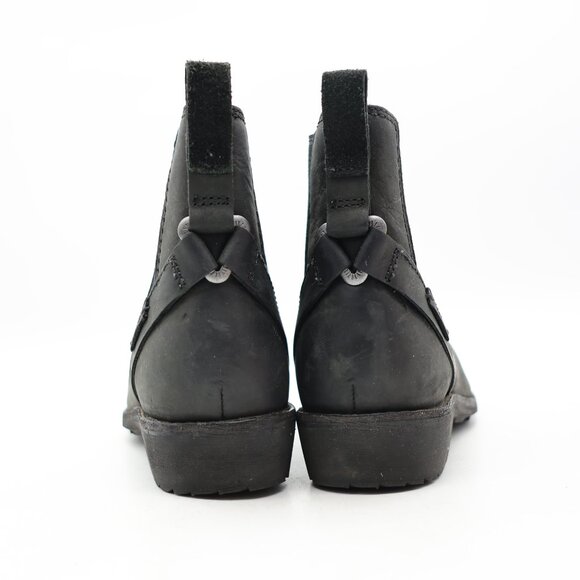 Teva Ellery Boots Women's US Size 5.5 Black Leather Waterproof Chelsea Ankle - Picture 5 of 10